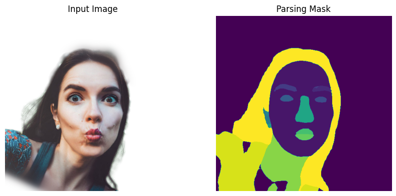 Face parsing mask